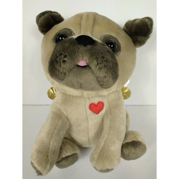 8” Cu-Pug Plush By Hallmark Cupid Dog Stuffed Animal Toy Valentines Day Pug Pup - Picture 7 of 9